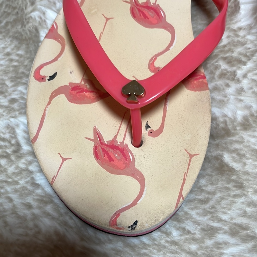 Kate Spade Flamingo Flip Flops - Picture 3 of 5